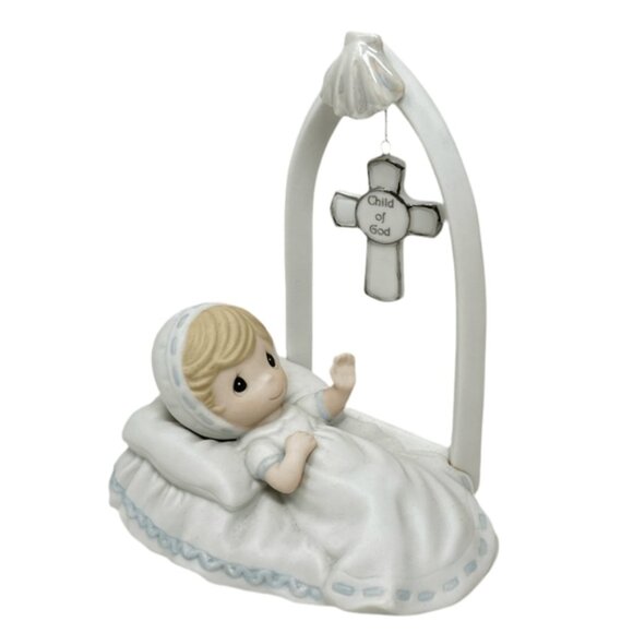 Precious Moments Child of God Bisque Porcelain 113021 Baptism Gift Figurine Girl - Picture 1 of 12